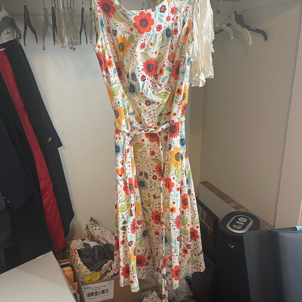 Vibrant Floral Midi Dress